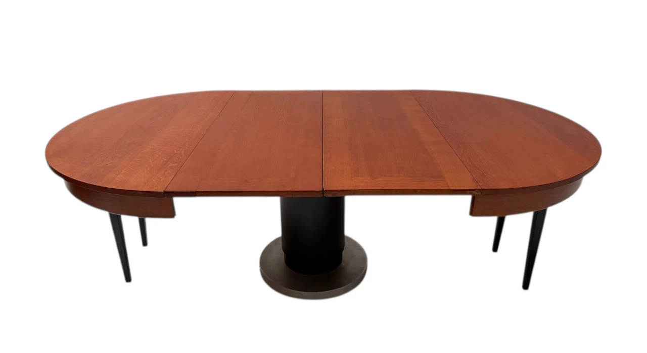 Art Deco Modernist Round Extendable Dining Room Table by Hendrik Wouda, 1931